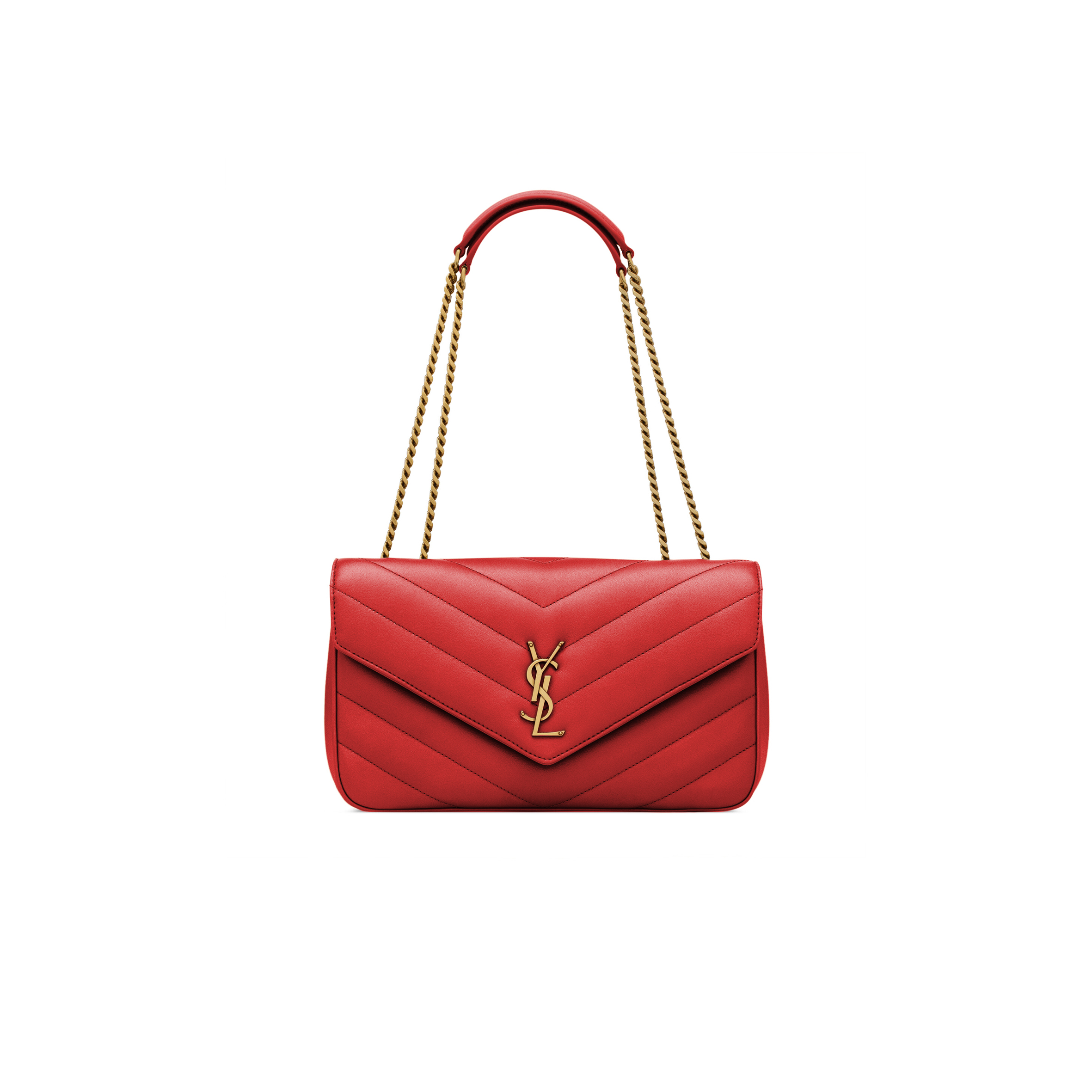 YSL LOULOU MEDIUM IN MATELASSÉ LAMBSKIN 801439 (29*17*8cm)